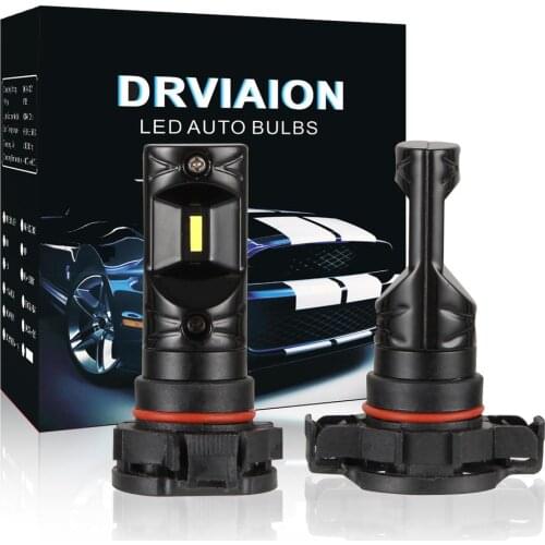 Adeeing 2PCS Car Lights 5202/H16 80W 6500K LED Fog Light Bulbs High DC12-24V Power Headlight Bulb Auto Accessories Lamp