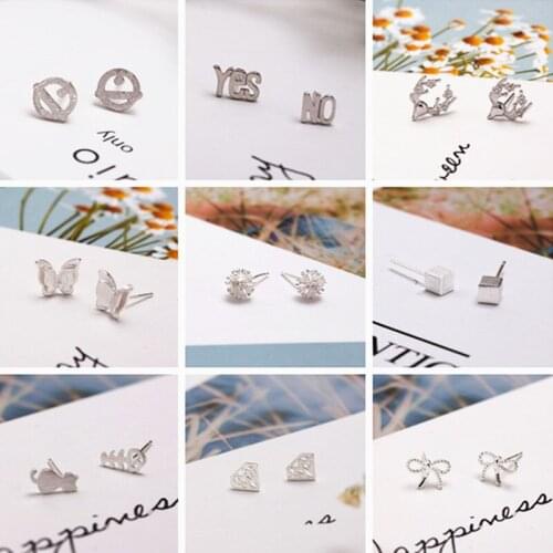 2021 New Allergy Free S Material Woman Earrings Geometric Irregularity Stud Earrings 32 Styles Available Jewelry Wholesale