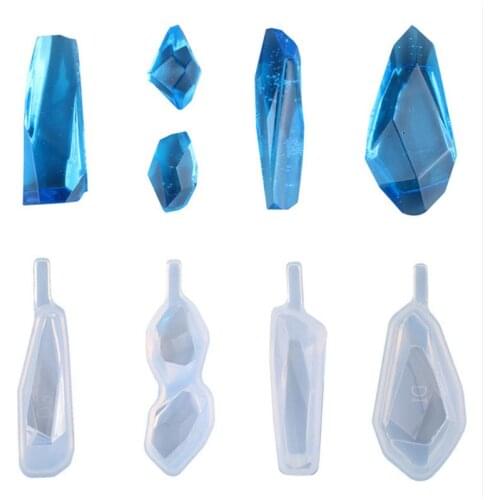 4Pcs Silicone Epoxy Mold Pendant Casting Mould Handmade DIY Crafts Jewelry Making Tool