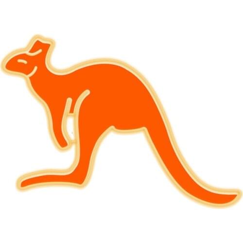 Australia National Treasure Kangaroo Brooch Animal Emblem Alloy Enamel Color Pin Clothing Accessories Badge for Friends Gift