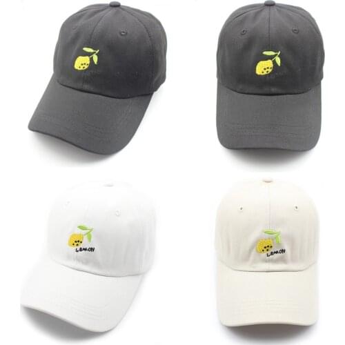 Women Men Hip Hop Snapback Baseball Cap Embroidery Fruit Lemon Cartoon Casual Sun Dancing Sport Visor Hat Dad Caps Adjustable