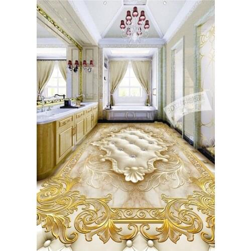 Large diamond soft bag European style 3D floor 3D Flooring PVC Waterproof Floor Painting Mural Custom Photo 3D Wall Murals Wallpaper