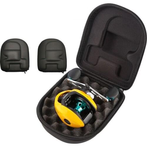 EVA Fishing Reel Pouch Case Anti-pressure Left/ Right Hand Baitcasting Reel Protective Cover Bag Fishing Accessories Storage Box