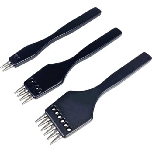 Leather Hole Punches Leather Punching Tool 4mm Spacing DIY Hole Cut Hand Sewing Leather Craft Tools