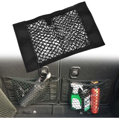 Car Trunk Elastic String Net Bag Magic Sticker Mesh Seatback Storage Pocket Cage Auto Back Rear Organizer Seat Back Bag