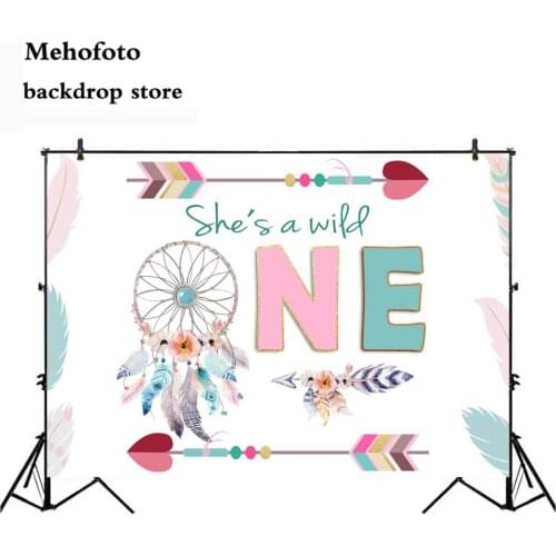 Mehofoto Newborn Baby Shower Wild One Photography Backdrop Birthday Party Decoration Photo Background Computer Printed 143