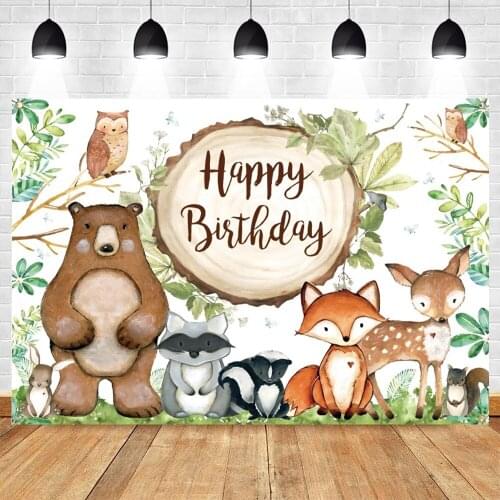 Safari Party Woodland Wild Animal Newborn Baby Birthday Party Photozone Background Photography Backdrops Photophones For Photos