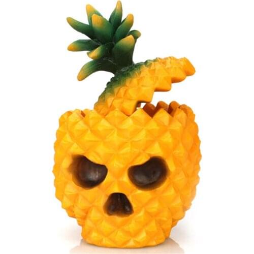 Hot sale in Europe Resin Material Yellow Pineapple Shape Storage Tank Home furnishings Storage box