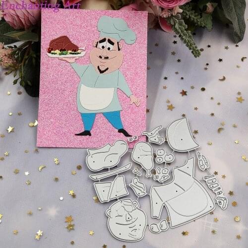 Cooking Gourmet Chef Metal Cutting Dies 2021 New Stencils for DIY Scrapbooking/Photo Album Decorative Embossing Paper Cards