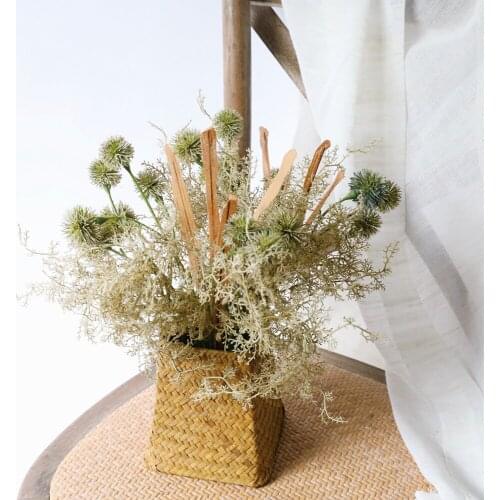 Thorn Ball Small Pom-pom Flower Bouquet Dandelion DIY Home Wedding Photography Christmas Decor Artificial Flower With plants
