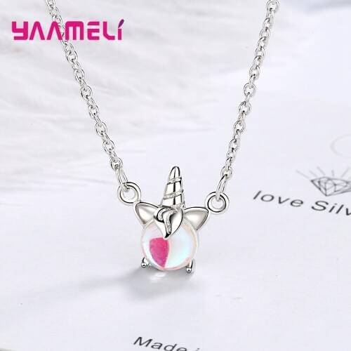 Fine Necklace Lovely Monster Shaped Pendant 925 Sterling Silver Jewelry 2020 New Trend for Women Girls Daily Dating Appointment