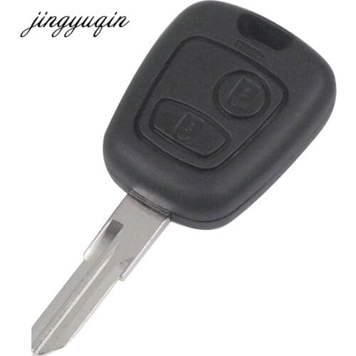 Jingyuqin VAC102 Car Key Shell for Peugeot 206 Key Fob Case replacement 2 Button