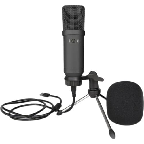 USB Condenser Microphone Tripod Microphone With Mute Button For Streaming Zoom Podcasting Games Singing Recording