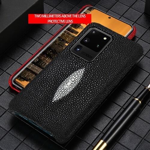 LANGSIDI stingray Leather case For Samsung s20 ultra plus A51 a30 a71 s10 lite cover For Galaxy Note 10 plus lite a7 a8 2018