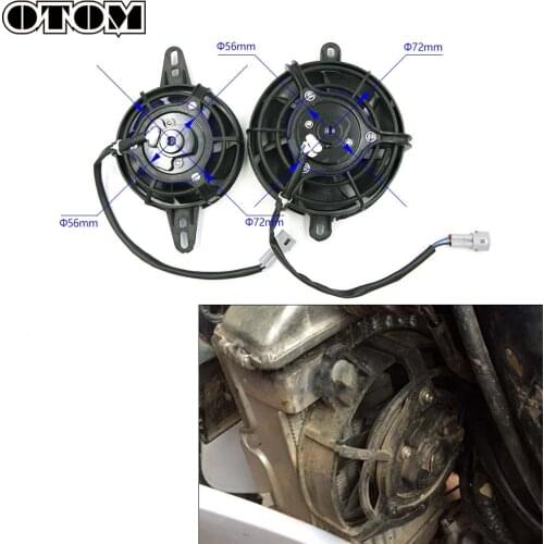 OTOM Motorcycle Radiator Fan Water Tank Air Fan Oil Cooler Engine Cooling For HONDA KTM KAWASAKI SUZUKI YAMAHA Universal Bikes