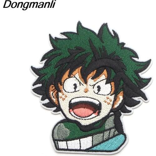 P3732 Dongmanli My Hero Academia Embroidered Anime Sew Iron on Applique Badge for Clothes T-shirt backpack