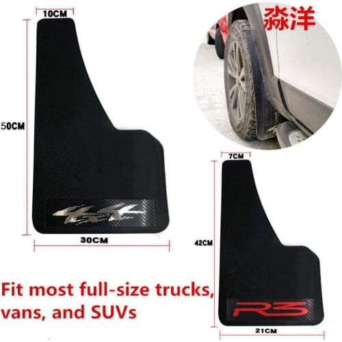 TWO PCS Truck Car Power Flow Mud Flaps Front Rear Wheel Black Carbon Fiber Plaid Plastic Mud Guard FIT FOR Audi A4 A6 A1 A3 A5