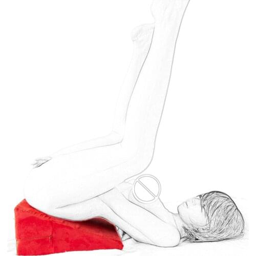 Bed Wedge Pillow for Sex and Sleeping, Supportive Foam Triangle Pillow for Head, Foot, or Leg Elevation Cushion Sofa Bed Sex