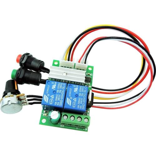 PWM 3A DC motor speed controller 6V12V24V positive and negative button switch electric push rod motor control module