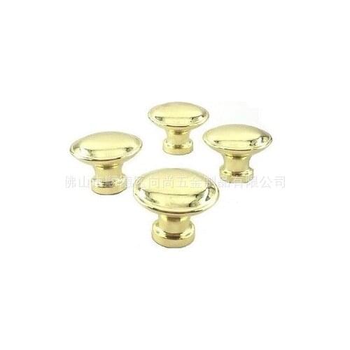 2pcs Zinc Alloy Handle Bright Gold Spherical Handle Cabinet Handle