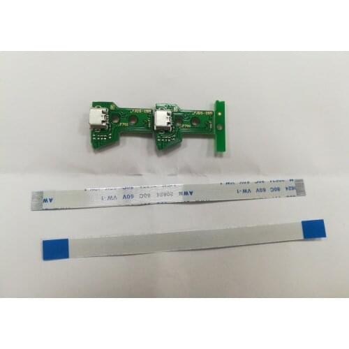With cable JDS055 055 PCB Board USB Charger Socket Port For PS4 Gamepad Joystick pcb board Power Charging Board Replacement