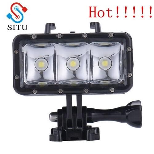 SituCamera Underwater Diving LED Lamp For Gopro Hero 4 3+ 2 Action Sports Camcorder Video Light Waterproof LED Lights For Camera