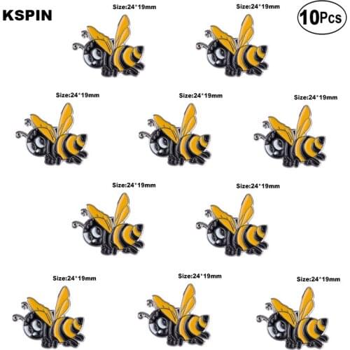 Lovely bee Badge Lapel Pin Flag badge Brooch Pins Badges 10Pcs a Lot