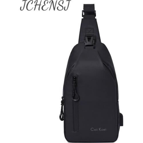 JCHENSJ Mens Shoulder Bag Waterproof Oxford Cross Body Chest Bags For Men Large Capacity Male Waist Fanny Pack Bag