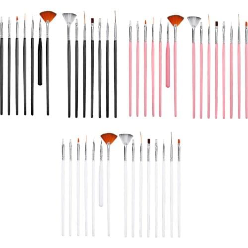 UV Nail Art Dotting Painting Drawing Polish Brushes Decorations Nail Dotting Manicure Clean Brush Tools Nail Art Brush Kit