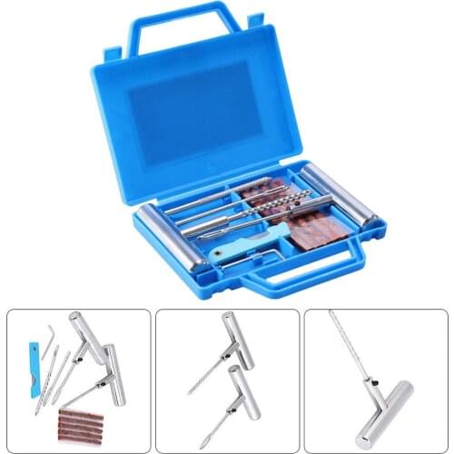 Car Van Motorcycle Bike Tire Repair Tools Emergency Heavy Duty Tubeless Tire Puncture Repair Kit Plug Set