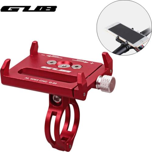 GUB Aluminum Bike Phone Stand For 3.5-6.2inch Smartphone Smart Phone Adjustable Universal Bicycle Handlebar Holder Mount Bracket