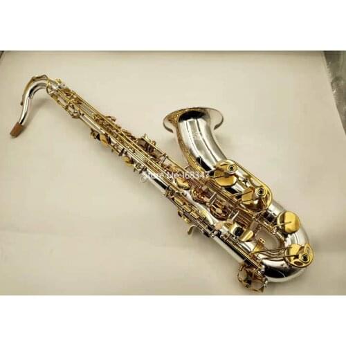 High Quality T-9937 Tenor Saxophone Bb Tune Sliver Plated Brass Keys Musical Instrument With Accessories Case Free Shipping