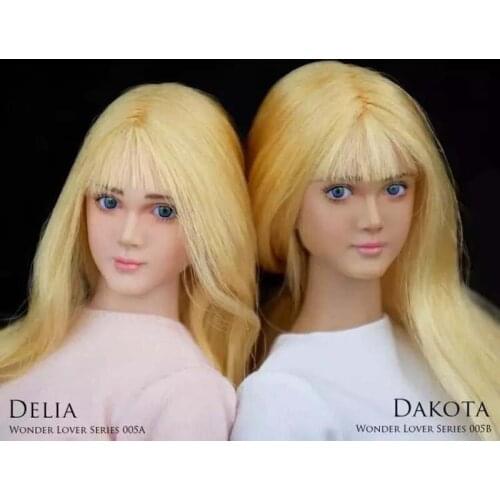 WLS005 WONDERY Lover Series Pale/Suntan Skin 1/6 Scale Loli Delia Female Head Sculpt with Movable Eyes Model for 12'' Body