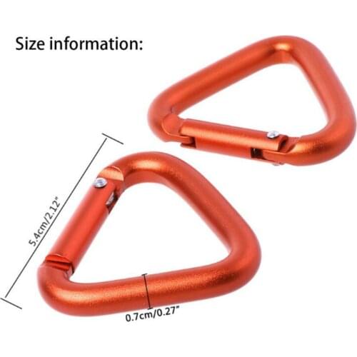 1/3/5pcs Outdoor Triangle Carabiner Climbing Buckle Aluminum Alloy Hiking Keychain Snap Clip Hook for Buckle Camping Accessories