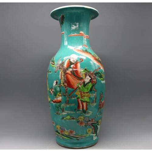 3 Antique Old QingDynasty porcelain vase,Colorful Hand Painted characters bottle,Home Decoration,handmade crafts/Collection