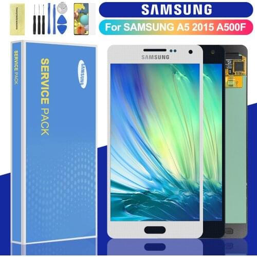 5.0" ORIGINAL For SAMSUNG Galaxy A5 2015 LCD A500 A500F A500M SM-A500F Display Touch Screen Digitizer Assembly Replacement