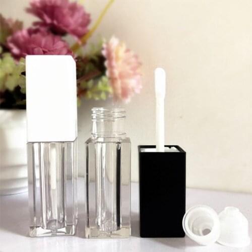 5ml Square Lip Gloss Bottle Empty Cosmetic Containers Empty Clear Lipgloss Tube Eyeliner Lash Lipgloss Split Bottles Accessory