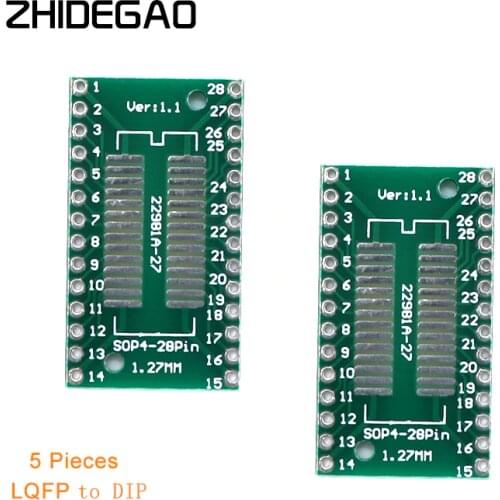 5PCS SSOP28 SOP28 TSSOP28 to DIP28 Adapter Converter PCB Board 0.65MM 1.27MM