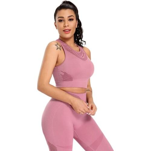 Seamless yoga set gym fitness clothing women 2 piece sets yoga suit womens workout sets sports bra seamless leggings tracksuit