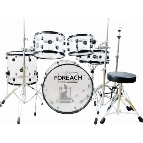 Seamless Clear Crystal Acrylic Drum Set