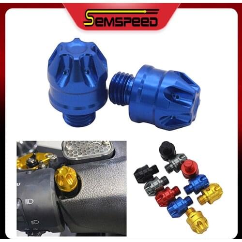 Motorcycle Side Mirrors Thread Adapter Bolts Screw For Honda Forza 300 250 125 MF13 2017-2020 SEMSPEED Rearview Mirror Hole Plug