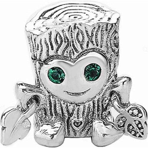 925 Sterling Cartoon Tree Man European Charms Bead Fit For Original Charms Bracelets DIY Pendant Charm Beads Jewelry Making