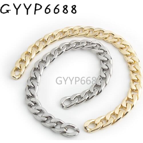 1-5-10 meters 14mm width 4mm thick Aluminum silver chain High quality level decorative chain