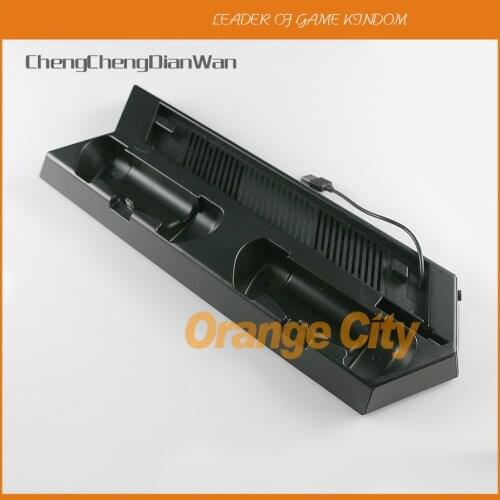 ChengChengDianWan 5pcs/lot Mutilfunction Cooling Fan Cooler Vertical Stand Cooling Fan With Dual Charging Station for PS4 Slim