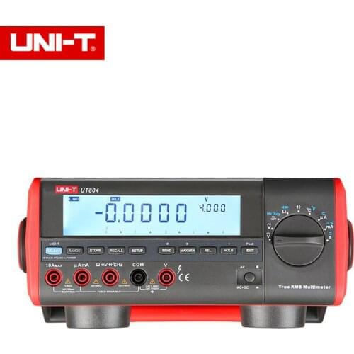 UNI-T UT804 Bench Top Digital Multimeter Volt Amp Ohm Capacitance Temp Tester