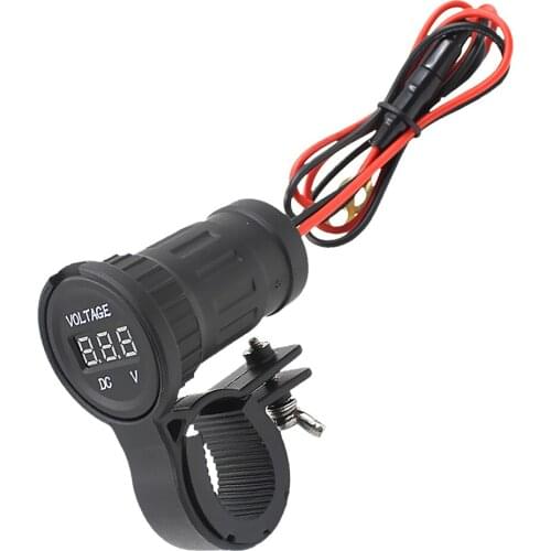 DC 12V-24V Digital LED Panel Voltmeter Voltage Meter Red For Car Motorcycle