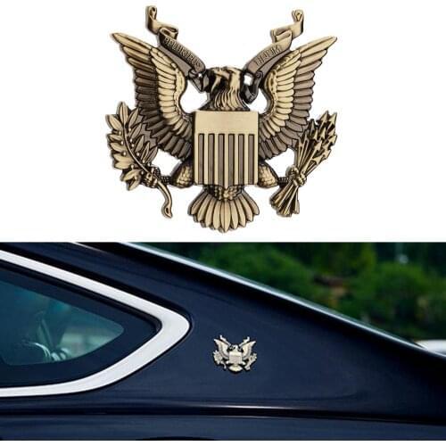 Emblem Decal Metal Badge Car Sticker Decal Eagle Shape Body Tail Car Decorative Stickers 3D Presidential Badge Scratch Stickers