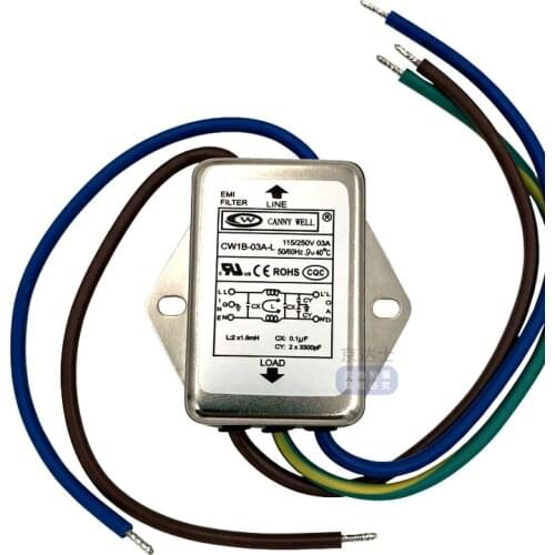 Taiwan Power Supply EMI Filter CW1B 3A 6A 10A L Single-phase AC 220V with Line Purification Interference