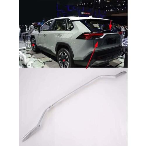 Chrome ABS Rear Tail Trunk Lid Cover Trim For 2019-2020 Toyota RAV4 (1PCS)