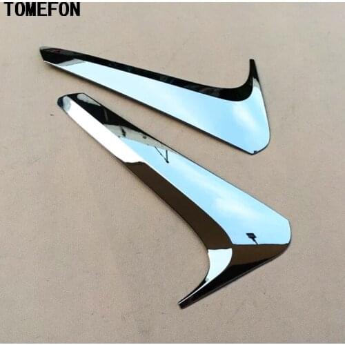TOMEFON ABS Chrome For Toyota Highlander Kluger XU50 2014 2015 2016 2017 Spoiler Rear Tail Window Triangle Trim